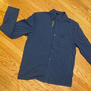 James Perse Clean Finish Jersey Shirt Navy